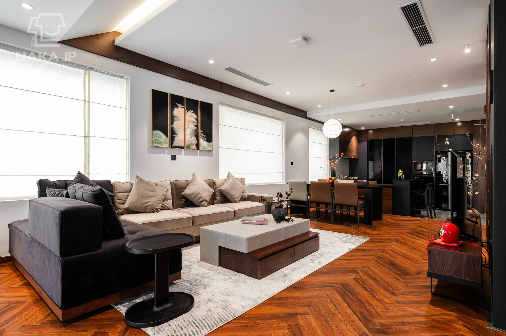 Trải nghiệm showroom và vật liệu thật tại NAKAJP